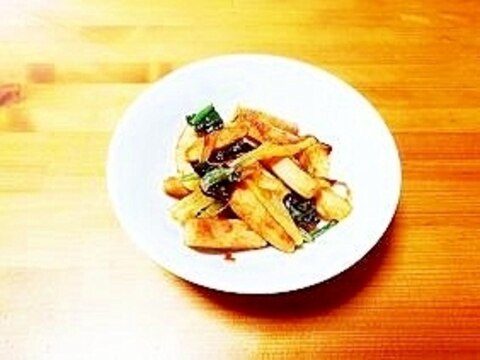 小松菜と高野豆腐のケチャップ炒め